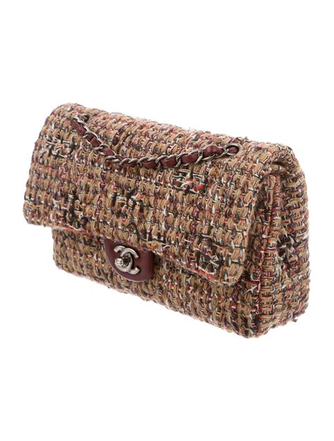 chanel tweed double flap bag|Chanel tweed bag for sale.